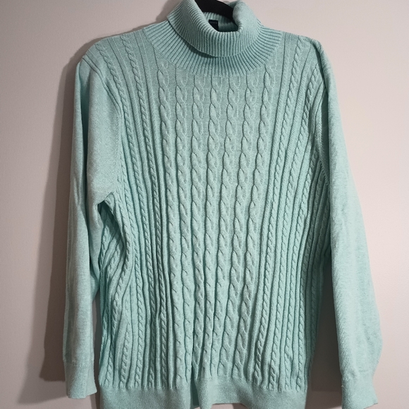 Lands' End Cable Knit Turtleneck Sweater 2X - Picture 1 of 8